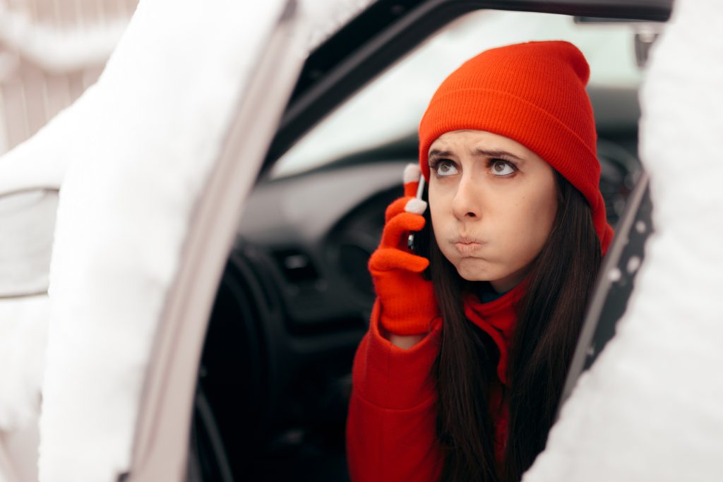 Annoyed woman on the phone